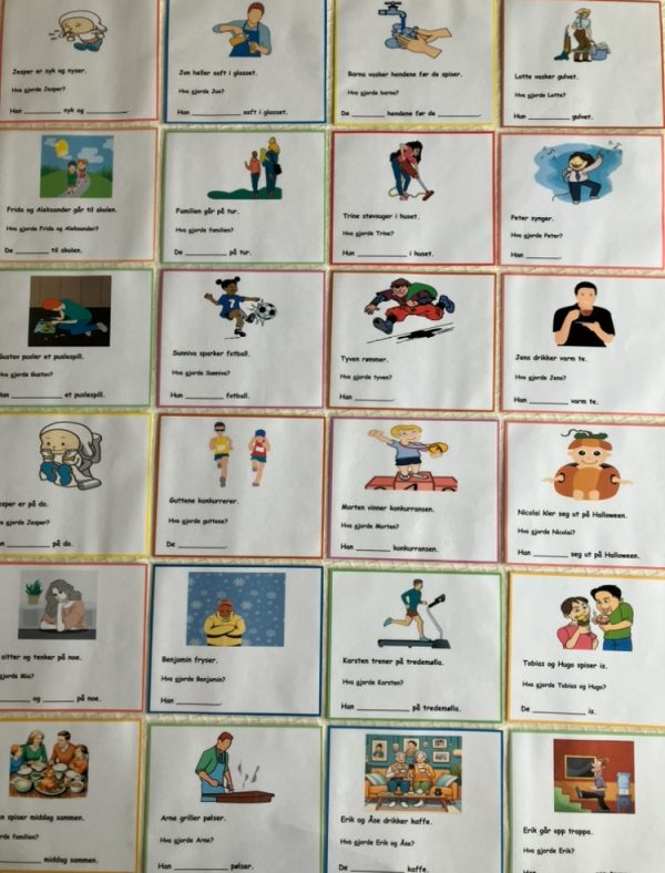 Bøying av verb - kort med setninger - Bilde 4