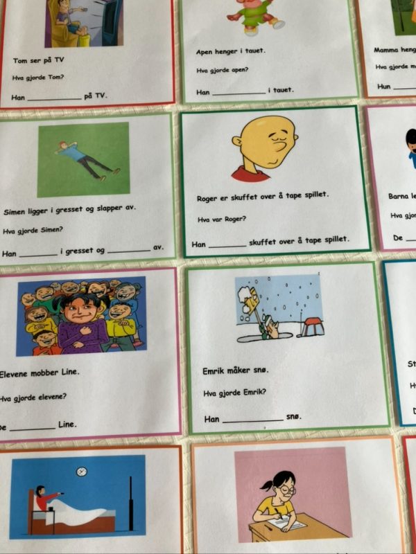 Bøying av verb - kort med setninger - Bilde 12