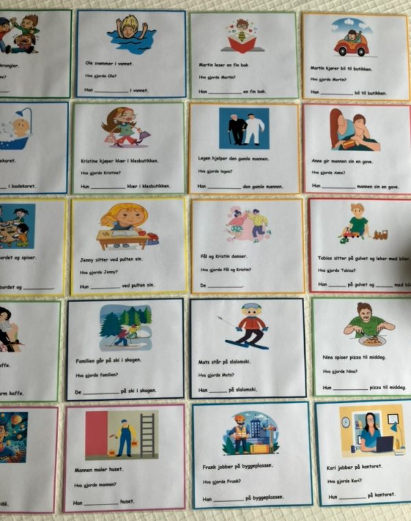 Bøying av verb - kort med setninger - Bilde 16