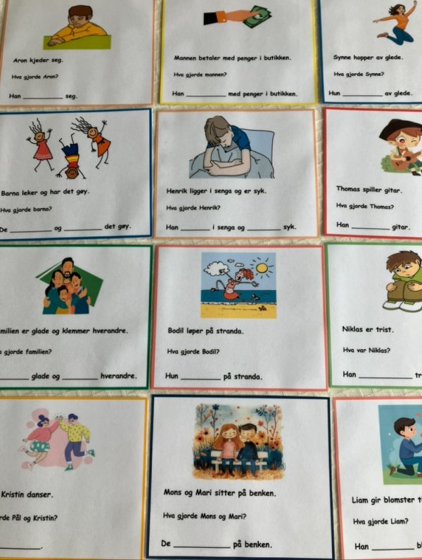 Bøying av verb - kort med setninger - Bilde 21