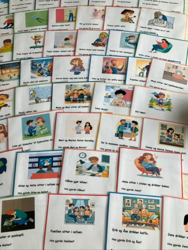 Bøying av verb - kort med setninger - Bilde 32