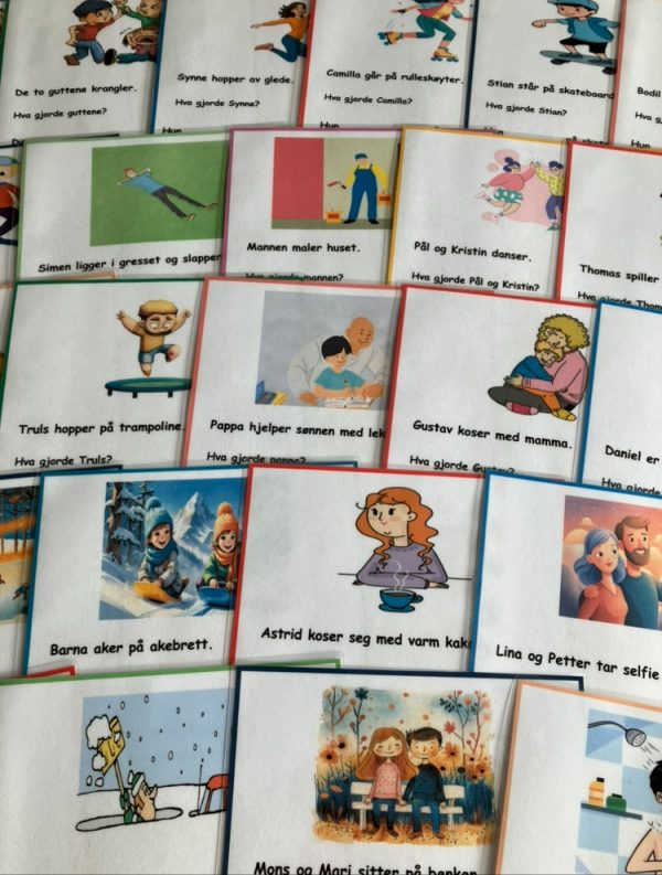 Bøying av verb - kort med setninger - Bilde 34