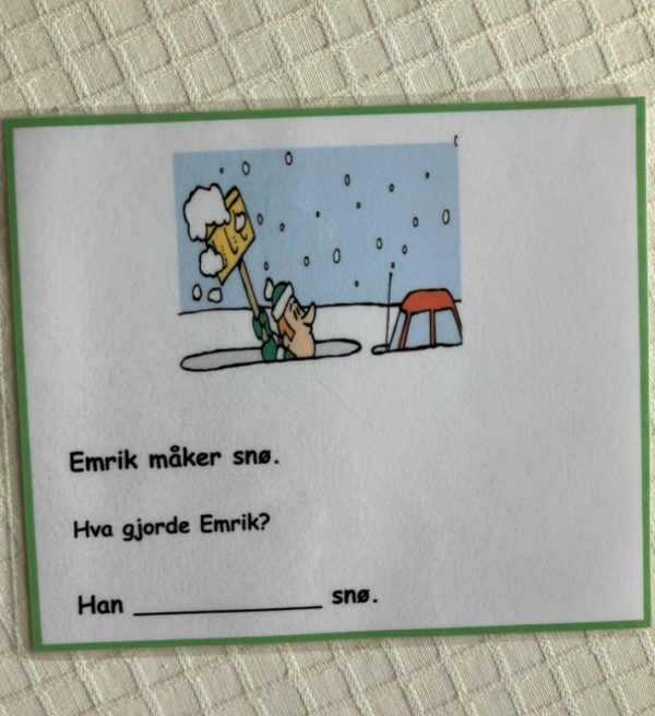 Bøying av verb - kort med setninger - Bilde 38