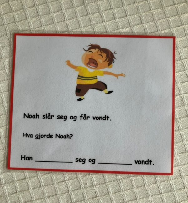 Bøying av verb - kort med setninger - Bilde 40