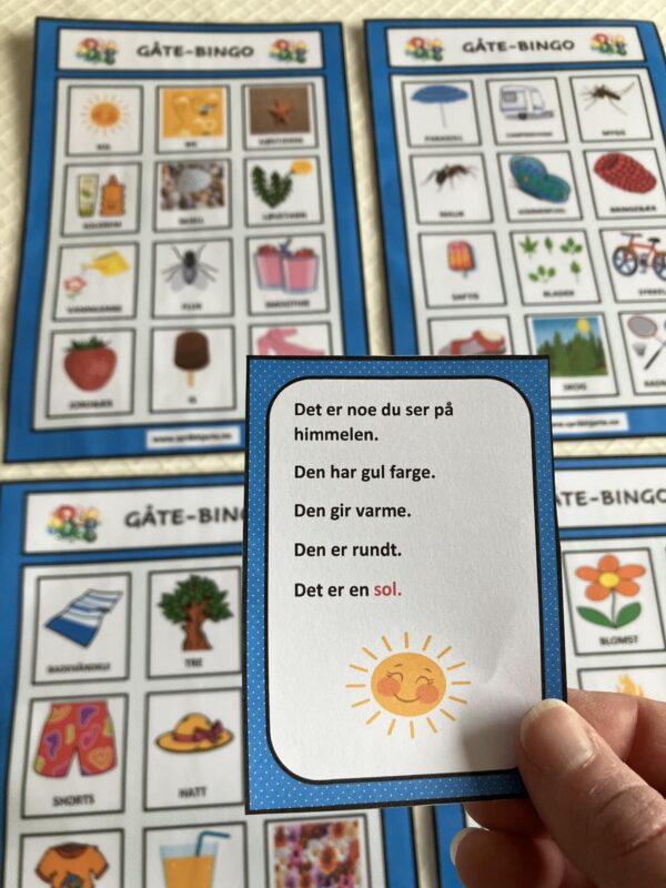Gåte-bingo med sommerord - Bilde 28