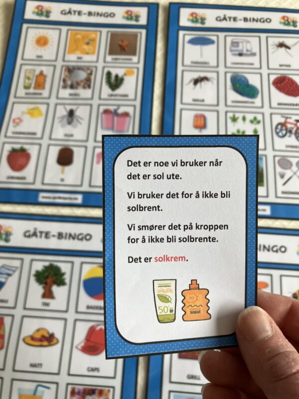 Gåte-bingo med sommerord - Bilde 29